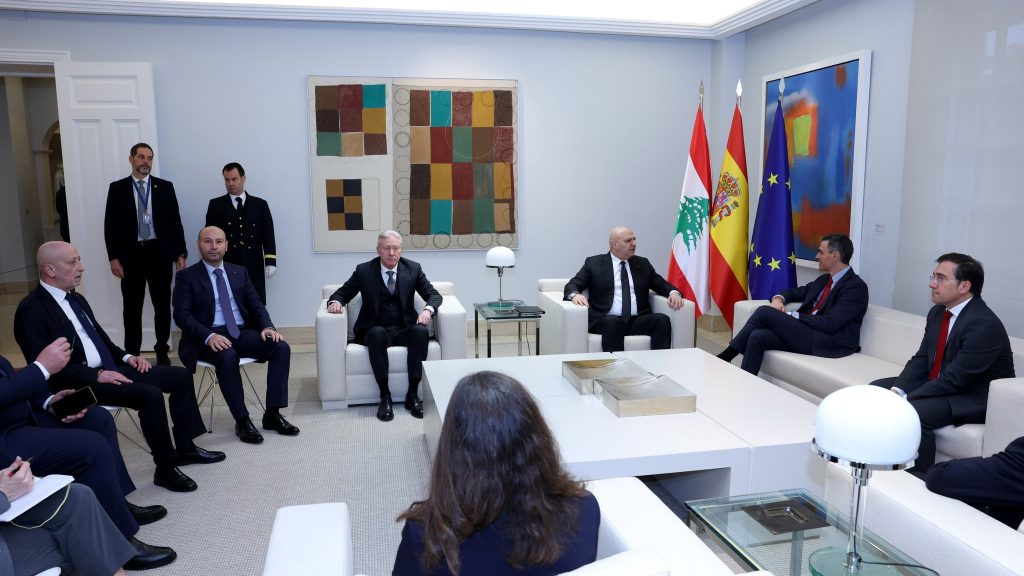 الرئيس عون خلال لقائه رئيس الوزراء الإسباني: نثمن دعم إسبانيا للبنان خصوصا دعمها المتواصل للجيش اللبناني